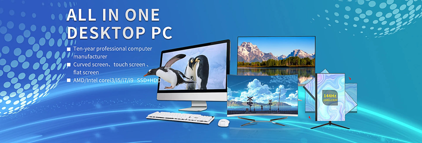 All in One Desktop Computer Intel Core i7-3770 8GB DDR3 SSD 24 Inch Gaming PC Complete Full Set Monoblock PC All In One Computer