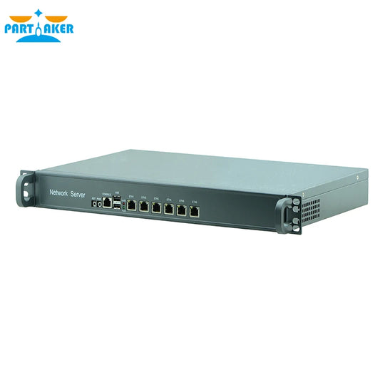 Partaker F4 Intel Celeron 3855U pfsense firewall cheap mini server computer with 6 intel 1000M LAN Port