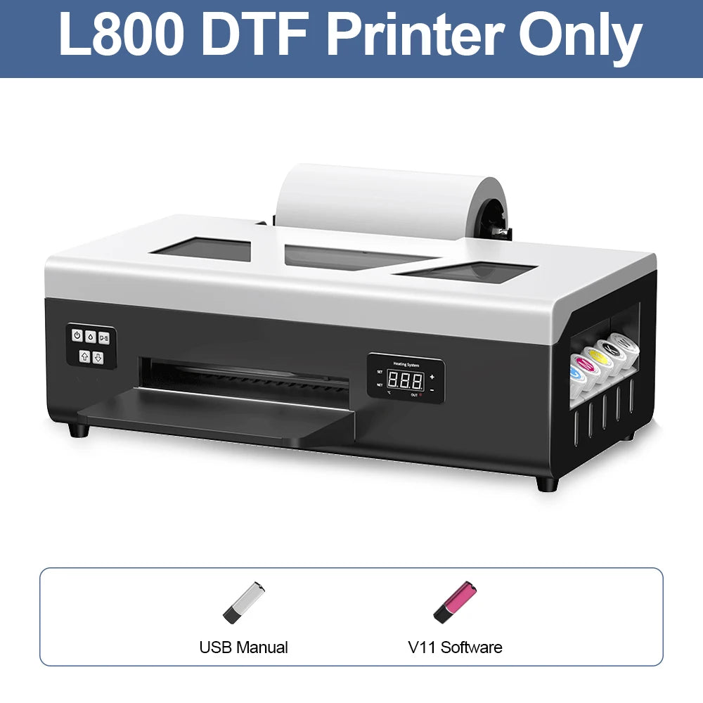 A4 DTF Printer for Epson L805 Printhead 8.5inch Roll DTF Printer Direct to Film DTF Printer For Clothes tshirt Printing Machine