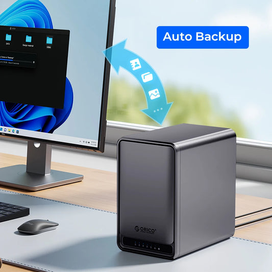 ORICO USB 3.2 MetaCube Household Storage SATA NAS 2/5 Bay HDD/SSD Enclosure 40TB/100TB House Personal Cloud Serve Smart Backup