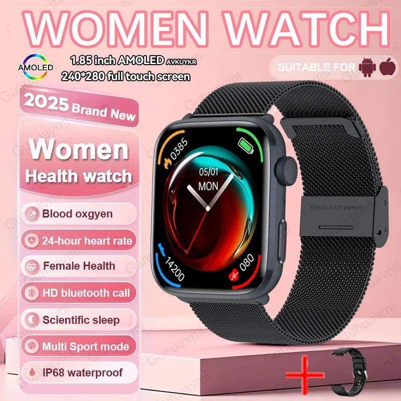2025 New For Xiaomi Women AI Smart Diagnosis Smart Watch HRV+PPG Blood Pressure Blood oxygen Health monitor IP68 NFC Smartwatchs