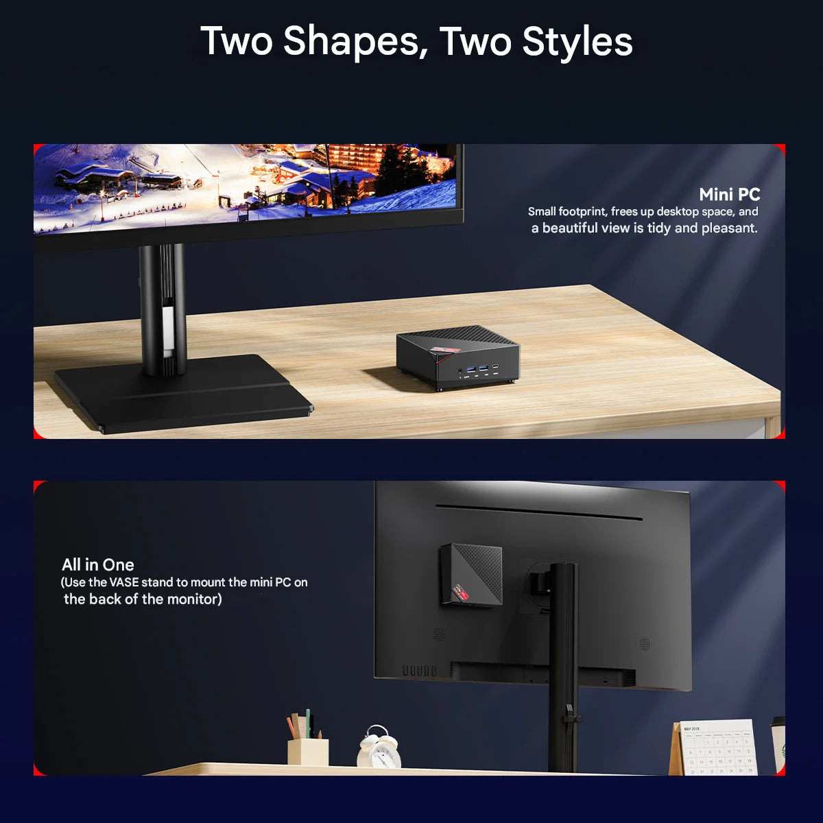 ACEMAGIC AM06Pro Mini PC Ryzen 7 5825U 16GB RAM 512GB SSD Turbo Boost up to 4.5GHz M.2 2230 WiFi 6+BT5.2 Supports 3-screen displ