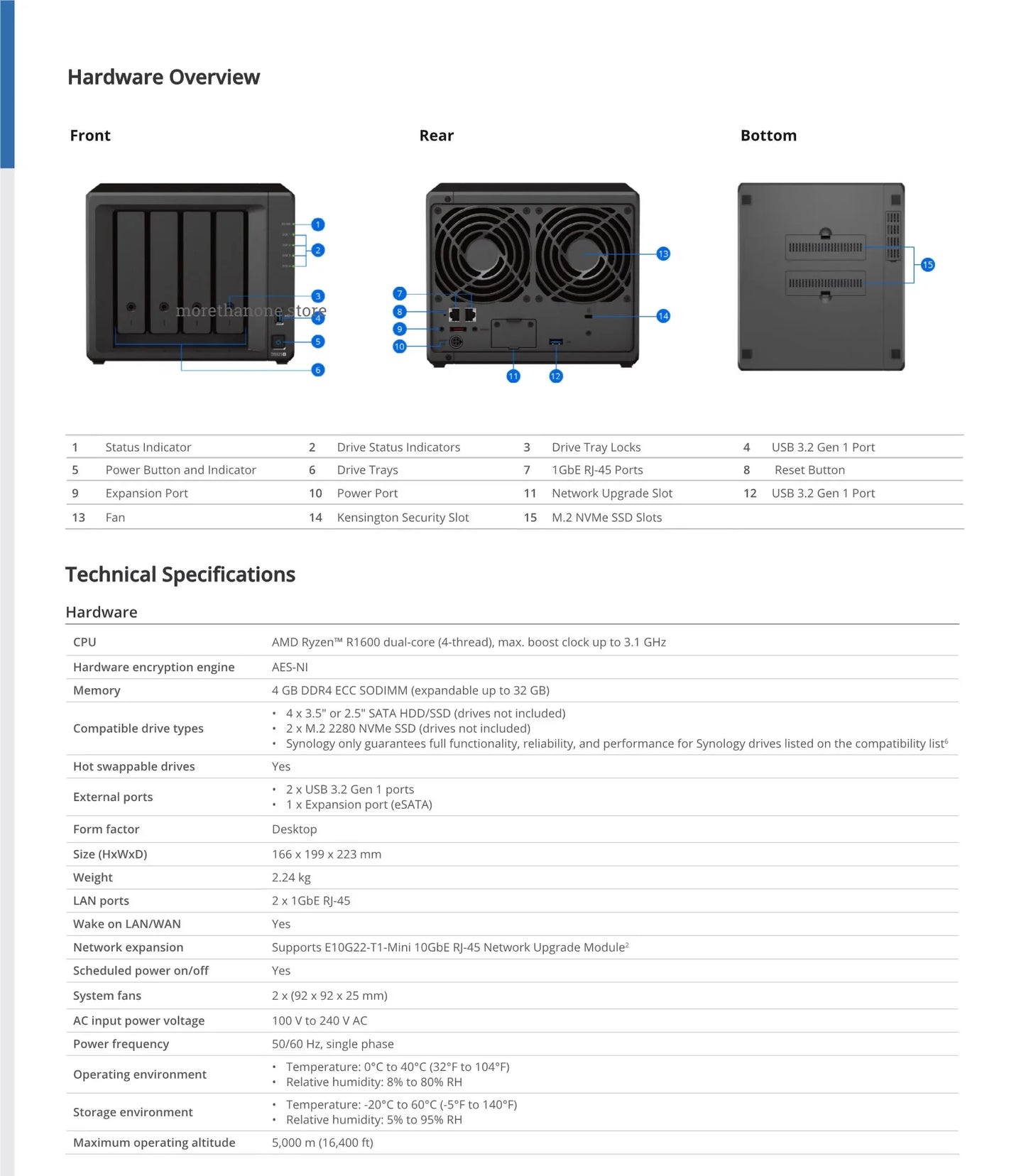 Synology DS923+(8GB Synology Ram) 4-Bay Diskstation NAS Enclosure Network Cloud Storage Server (Diskless)