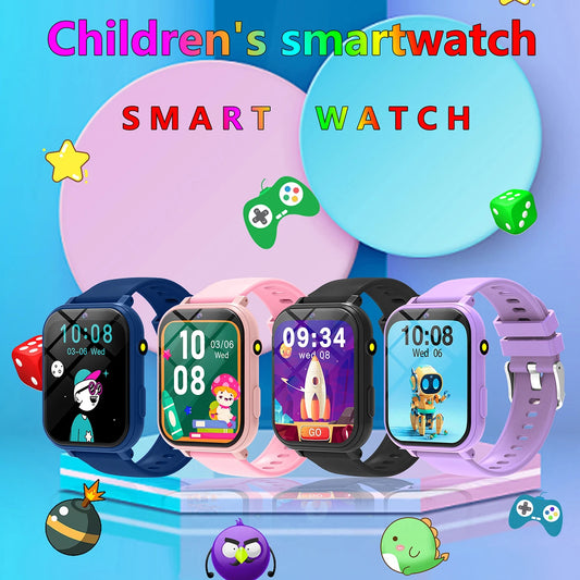 Kids Games Smart Watch 18 Games Camera Waterproof Flashlight Sleep Monitoring Step Counter Boy Girl Children Smartwatch Gifts