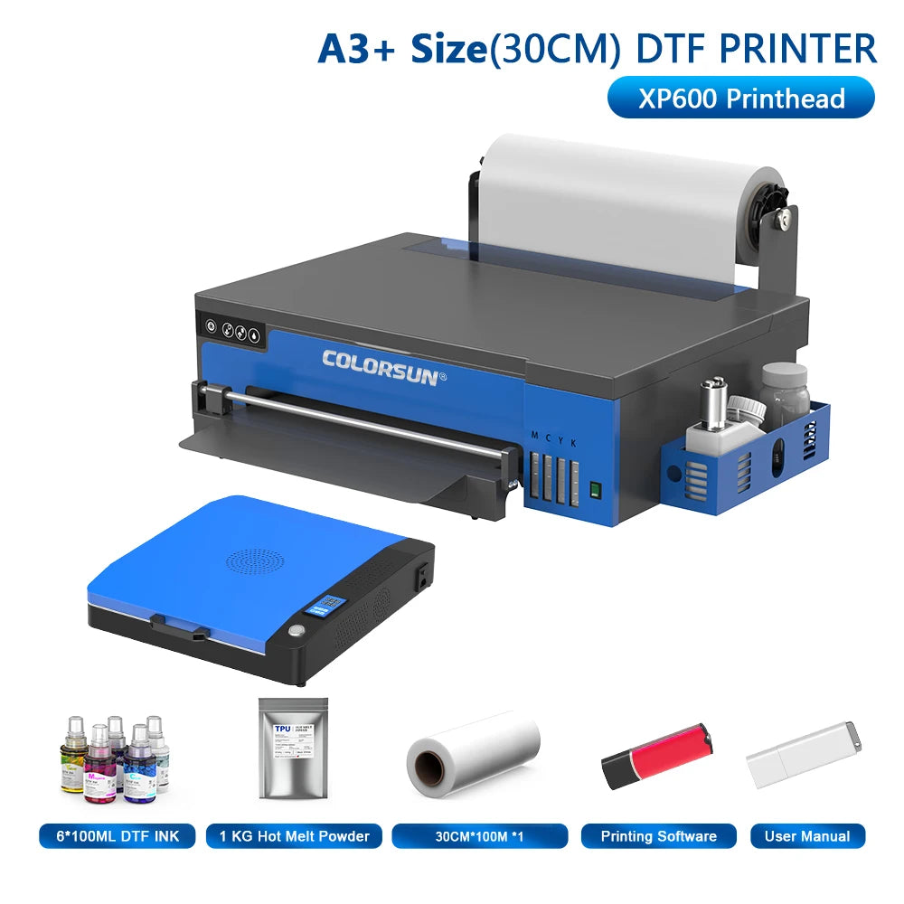 Colorsun A4/A3 DTF Printer For Epson XP600 Impresora DTF T-Shirt printing machine Driect to Film DTF Printer For T-Shirt Hoodie