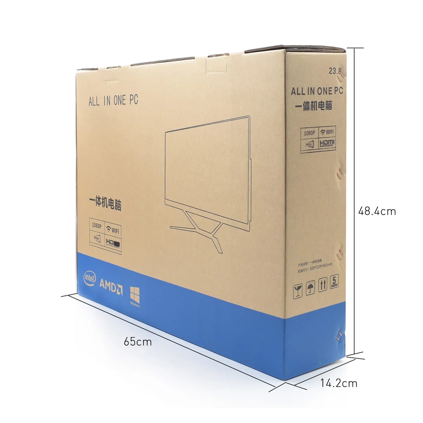 27 Inch All-in-One PC Core I7 10750H 16GB RAM 512GB SSD OEM AIO Desktop Computer Monoblock All In One PC With UPS Battery