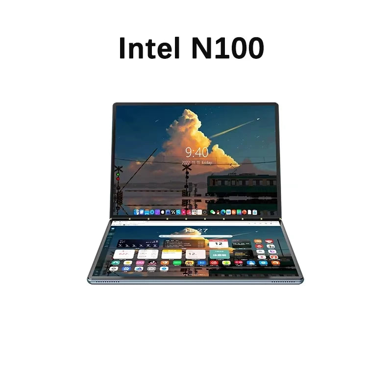 GLF-S2 10.9+10.95 Inch Dual Screen Laptop Intel i3 1215U N100 Touchscreen Notebook WIFI 6 180° flip Win11 Laptop Tablet Computer