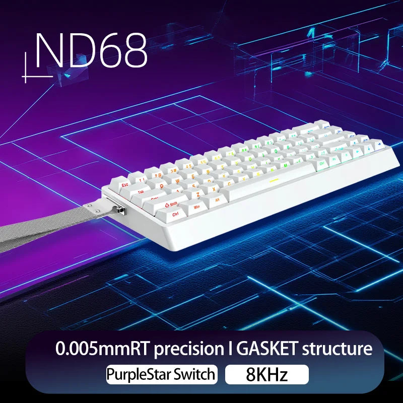 IROK ND63 MAX/ULTRA/ND68 Pro 0.001mm Rapid Trigg 8000HZ SOCD/RS Mechanical Keyboard with magnetic switch Gaming Keyboad 63/68key