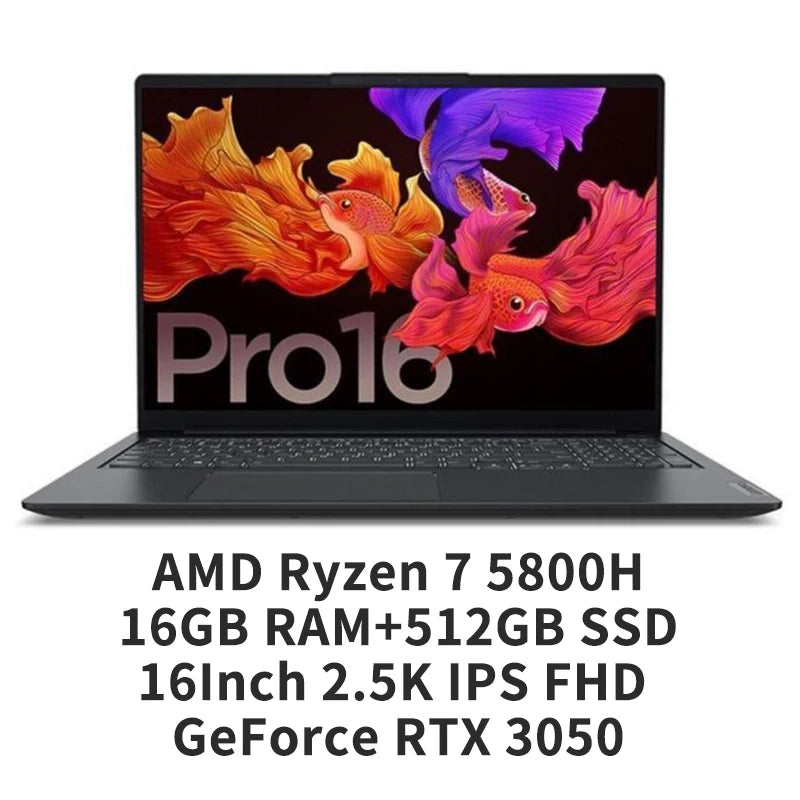 Lenovo Xiaoxin Pro16 2021 Laptop AMD Ryzen 7 5800H/R7-6800H/i5-12500H 16Inch 2.5K 120Hz 16GB RAM 512GB SSD Notebook