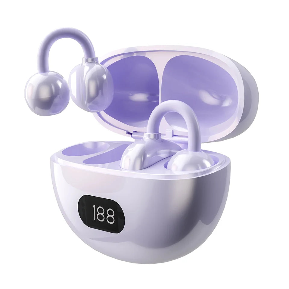 Open Ear Wireless Earphones 144 language Real Time Translator Ear Clip Earbuds Bluetooth Clip On OWS Sports Headphones HD Call