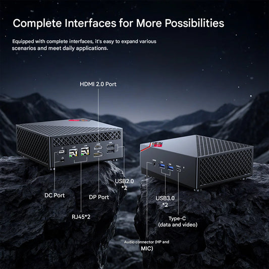 ACEMAGIC AM06Pro Mini PC Ryzen 7 5825U 16GB RAM 512GB SSD Turbo Boost up to 4.5GHz M.2 2230 WiFi 6+BT5.2 Supports 3-screen displ