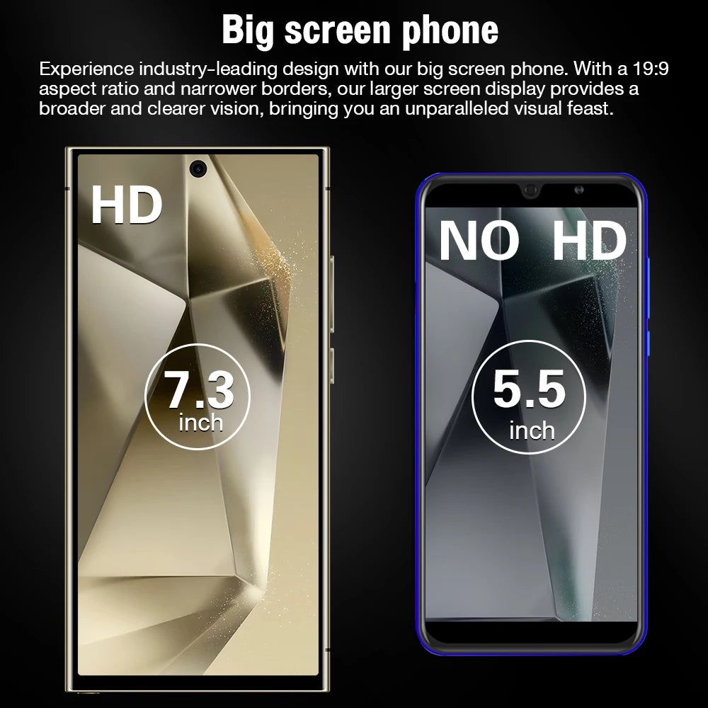 2026 HOT S26 Ultra NEW 7.3HD Global Edition Original Smart Dual Card 7800mAh Battery Facial Recognition Function