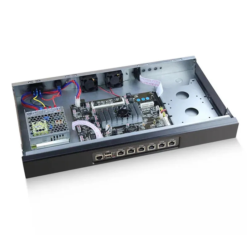 1U Rackmount Intel N5105 J4125 Quad Core PC Firewall Server With 6 Intel I225 I226 NICs Soft Router for pfSense OPNsense AES-NI