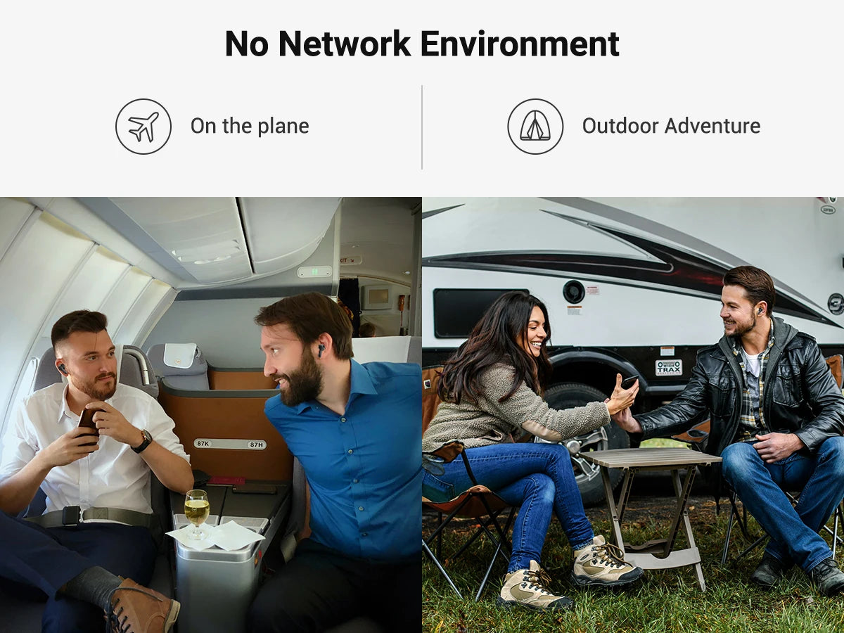 Wooask [M3] Translator Earbuds,Two-way Real Time Translation Device,144 Languages with 11 Offline Packs,for Travel Business