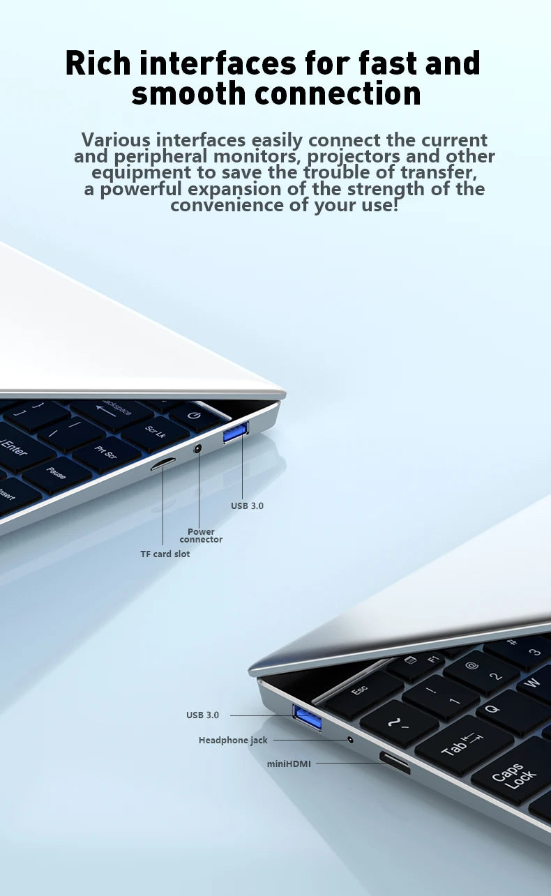 New Ultra Slim Laptop Intel Core i7 8650U 14.1" 32GB RAM 2TB SSD Gaming PC Office Study Computer PC Windows 11 Pro