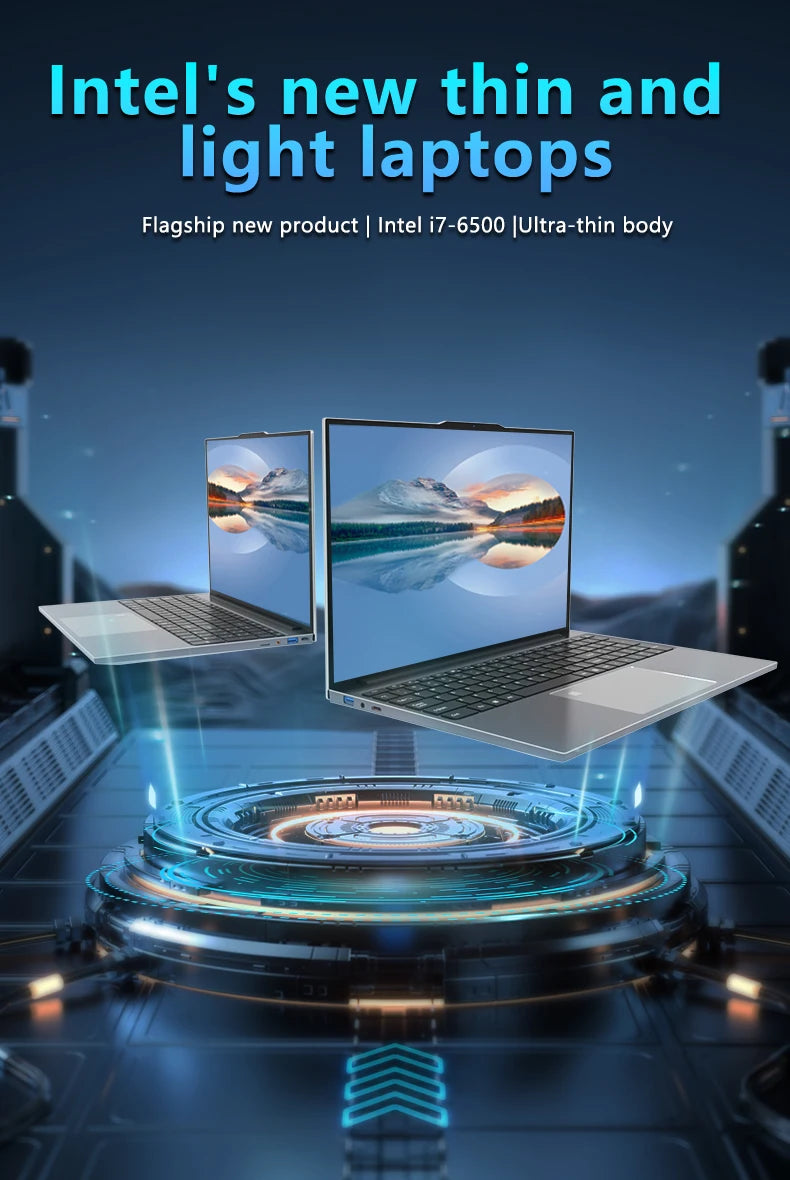 2025 New Intel Core i7-6500U 15.6 "Laptop  32GB RAM 2048GB SSD ROM 5000mAh Windows 11 Pro Gaming Laptop Office Study PC