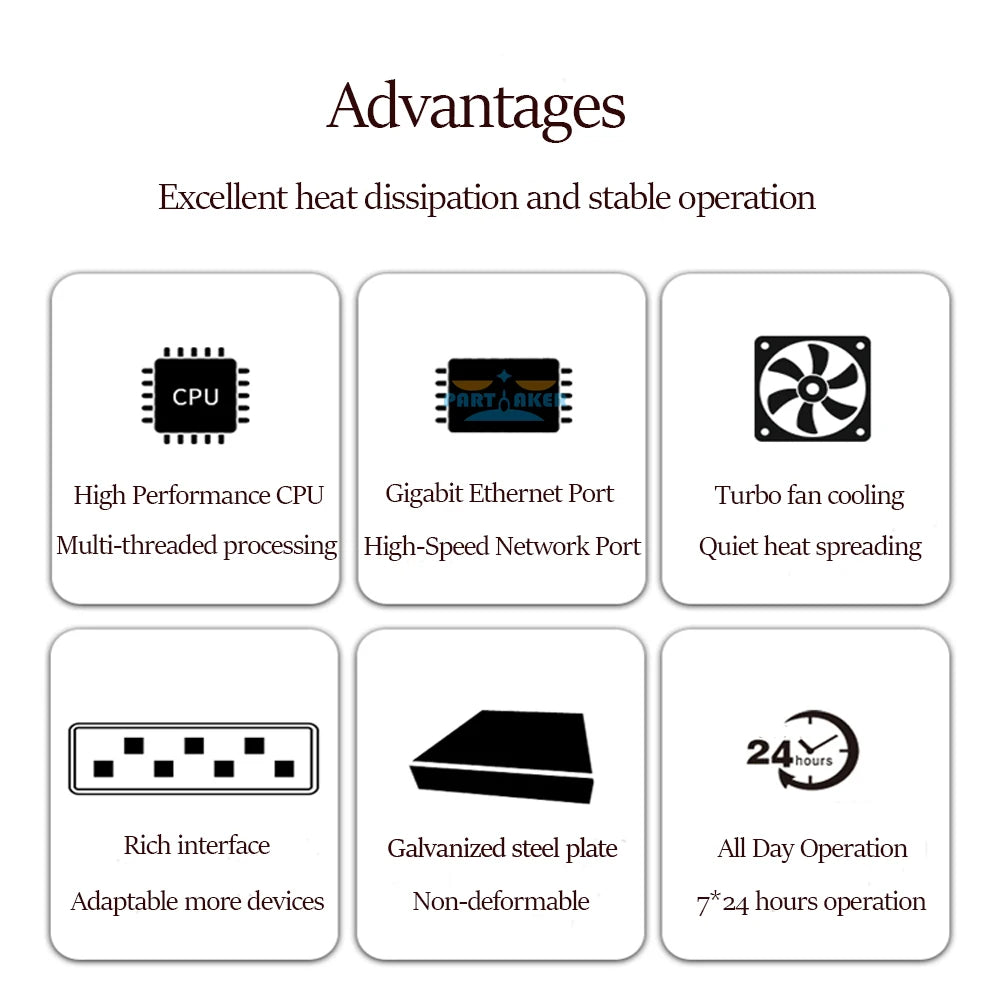 1U Rackmount Intel N5105 J4125 Quad Core PC Firewall Server With 6 Intel I225 I226 NICs Soft Router for pfSense OPNsense AES-NI