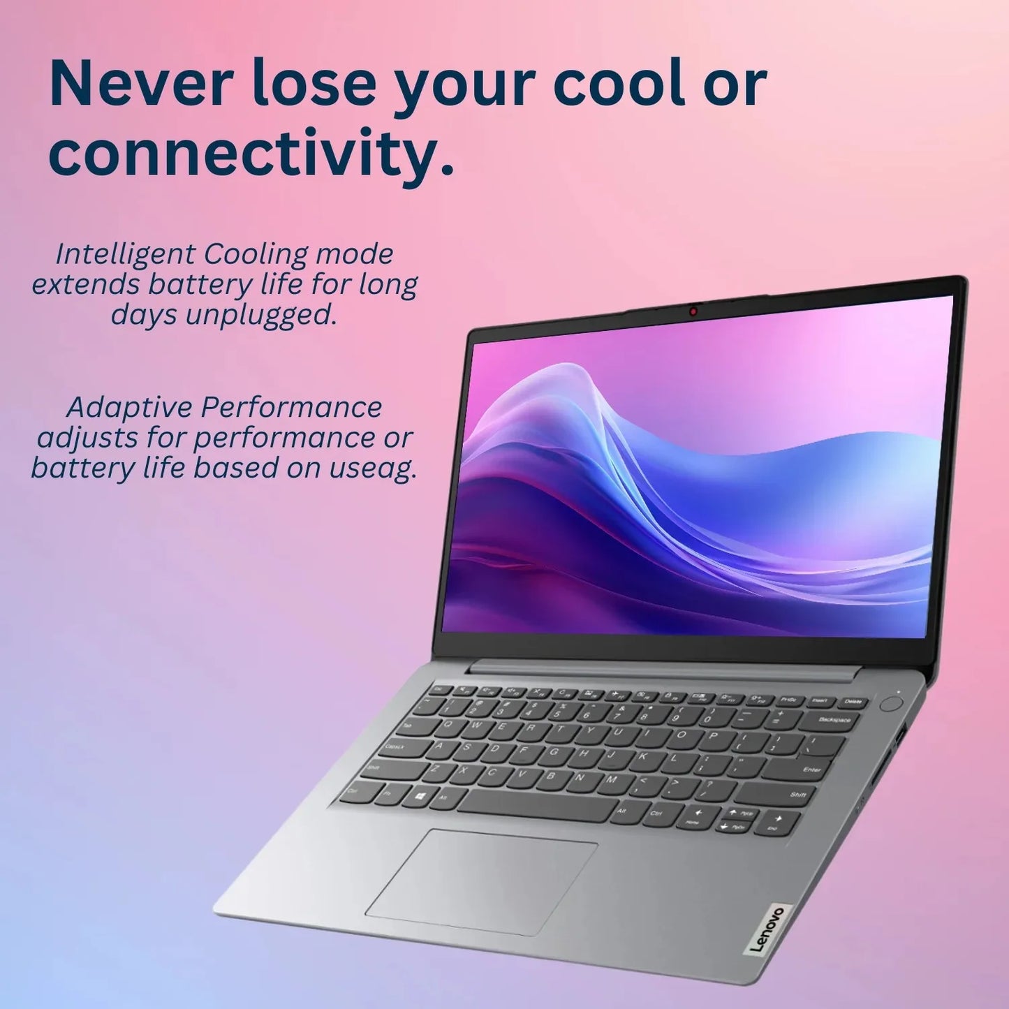 Lenovo 14" Business Laptop,Intel Celeron N4020,4GB RAM,384GB Storage(128GB eMMC+256GB SD Card),Cloud Grey