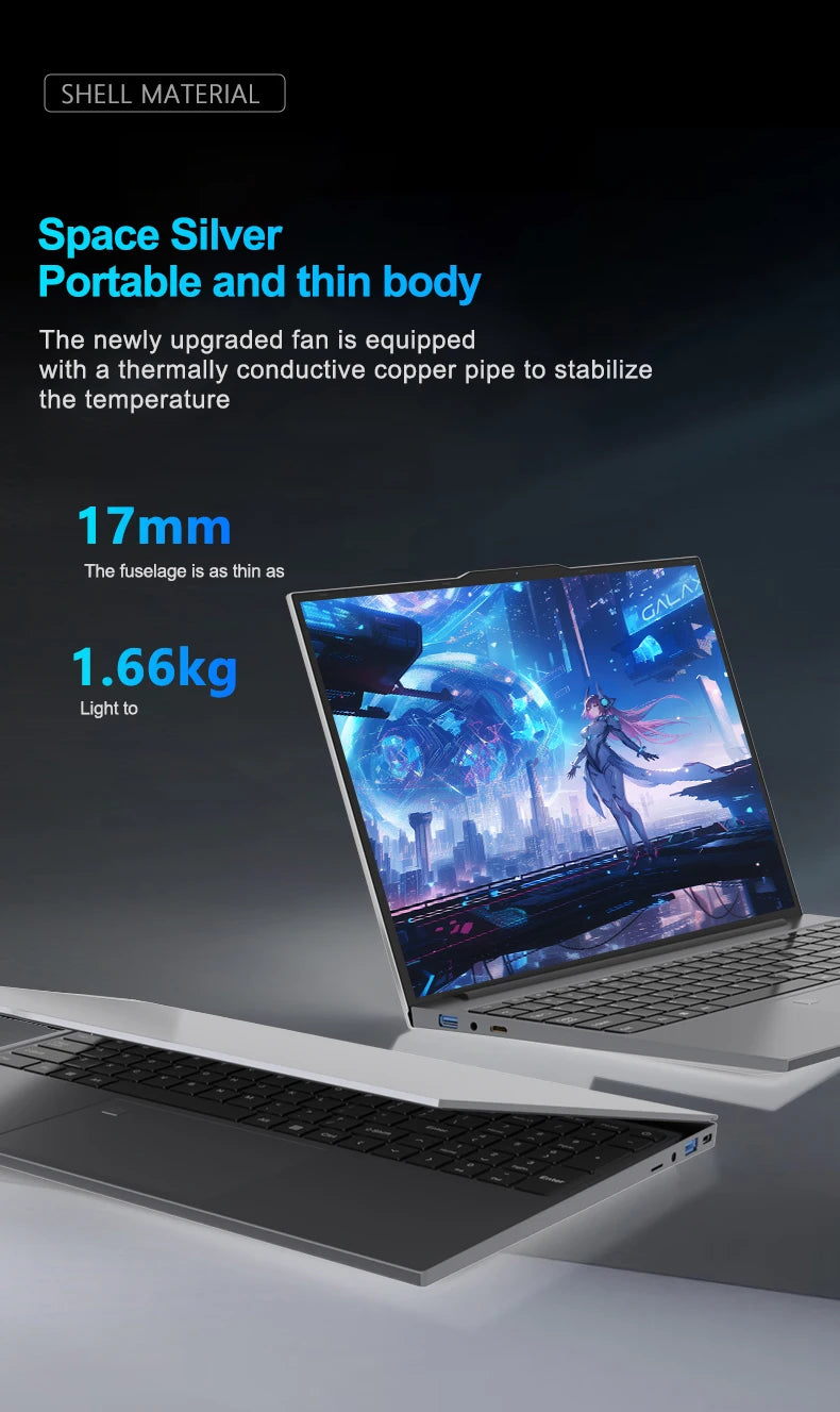 2025 New Intel Core i7-6500U 15.6 "Laptop  32GB RAM 2048GB SSD ROM 5000mAh Windows 11 Pro Gaming Laptop Office Study PC
