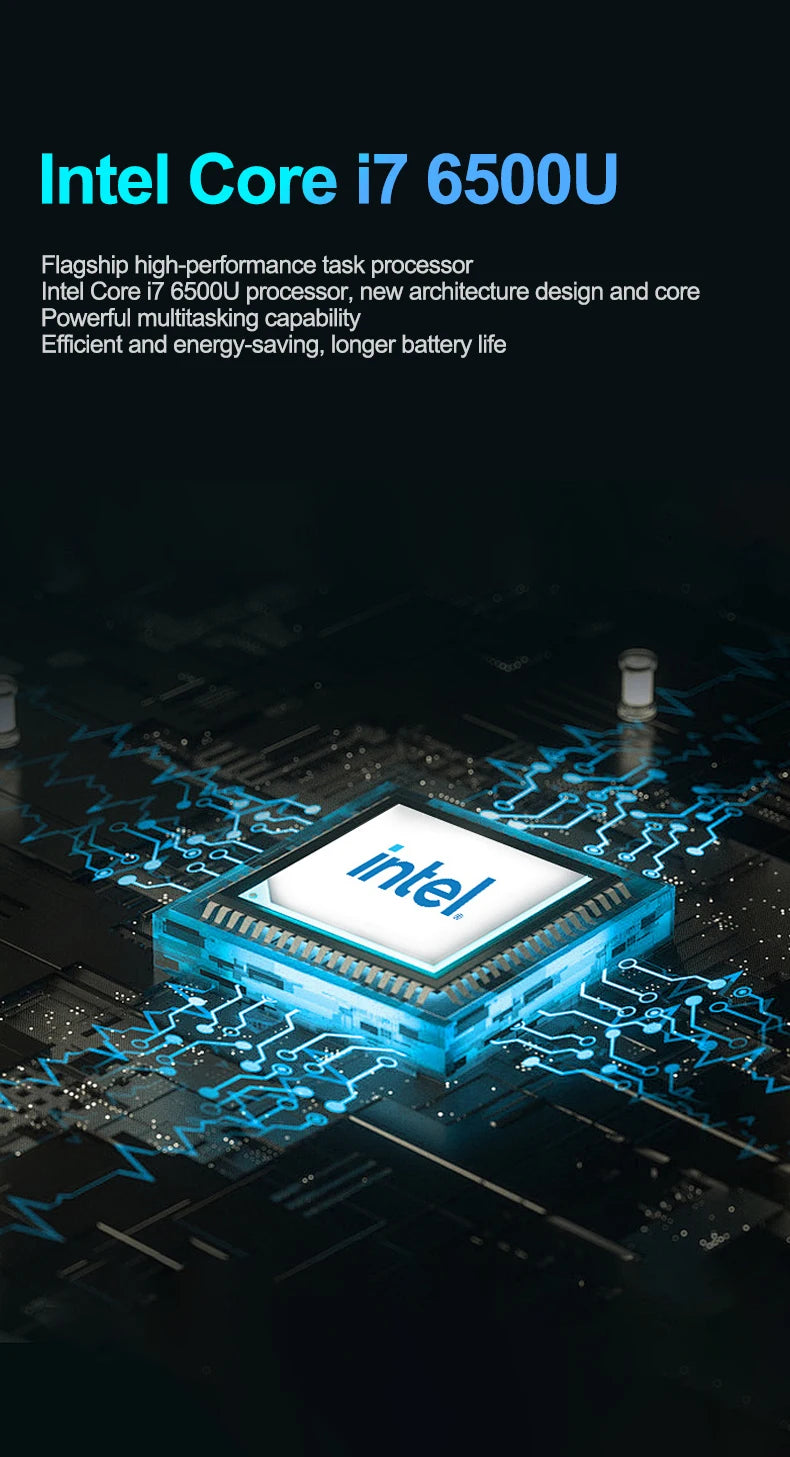 2025 New Intel Core i7-6500U 15.6 "Laptop  32GB RAM 2048GB SSD ROM 5000mAh Windows 11 Pro Gaming Laptop Office Study PC