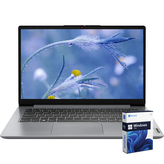 Lenovo 14" Business Laptop,Intel Celeron N4020,4GB RAM,384GB Storage(128GB eMMC+256GB SD Card),Cloud Grey,Windows 11 Pro