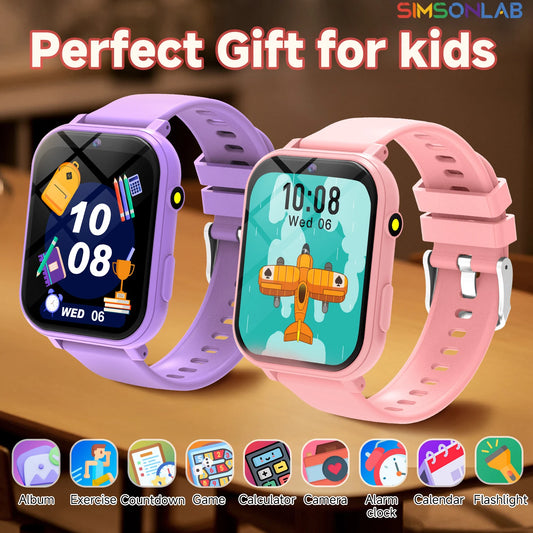 Kids Games Smart Watch 18 Games Camera Waterproof Flashlight Sleep Monitoring Step Counter Boy Girl Children Smartwatch Gifts