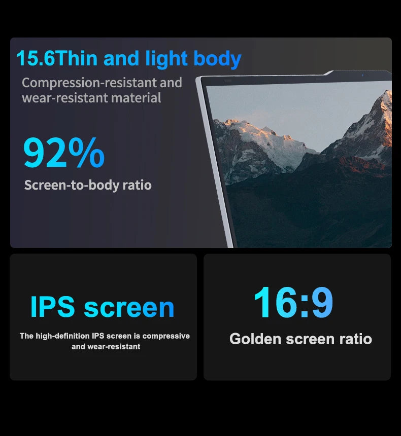 2025 New Intel Core i7-6500U 15.6 "Laptop  32GB RAM 2048GB SSD ROM 5000mAh Windows 11 Pro Gaming Laptop Office Study PC