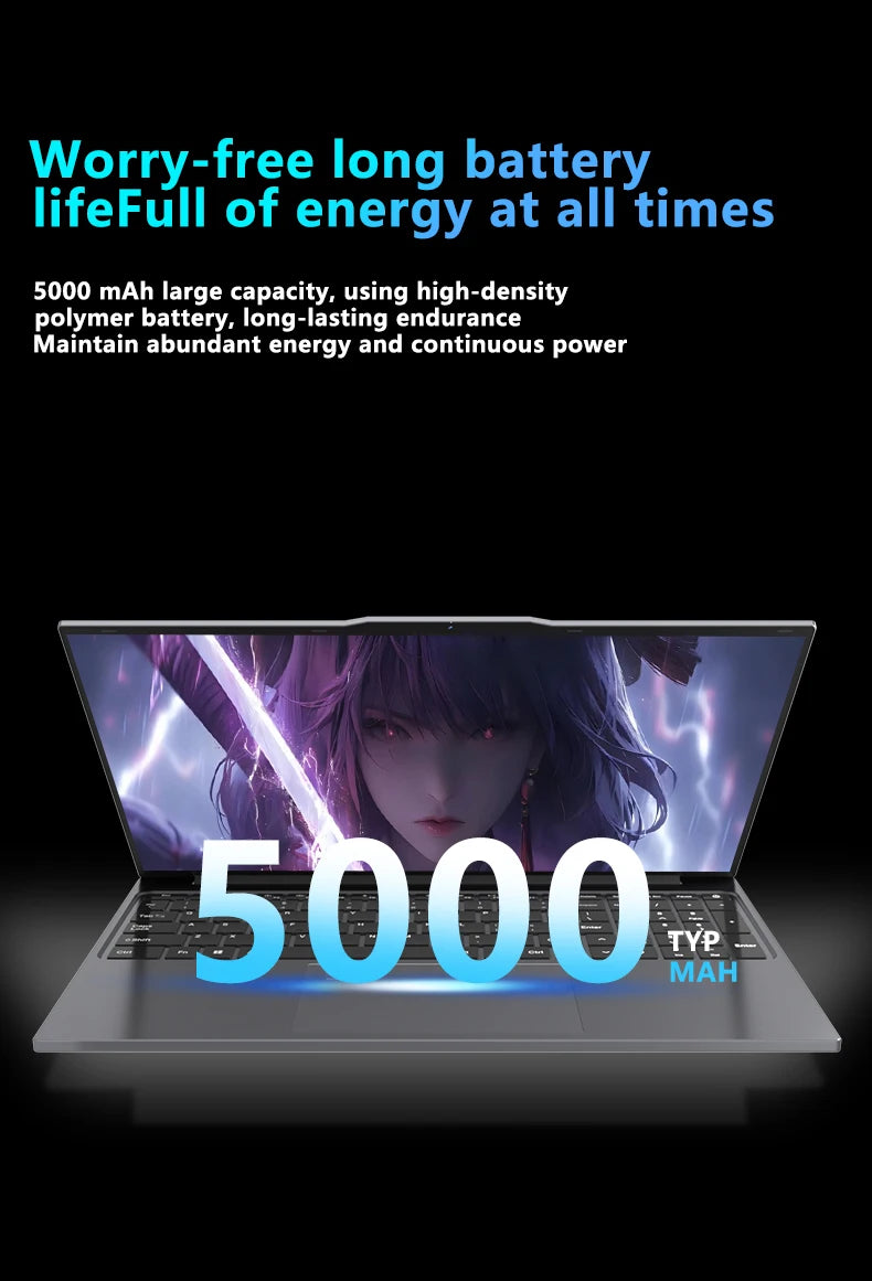 2025 New Intel Core i7-6500U 15.6 "Laptop  32GB RAM 2048GB SSD ROM 5000mAh Windows 11 Pro Gaming Laptop Office Study PC