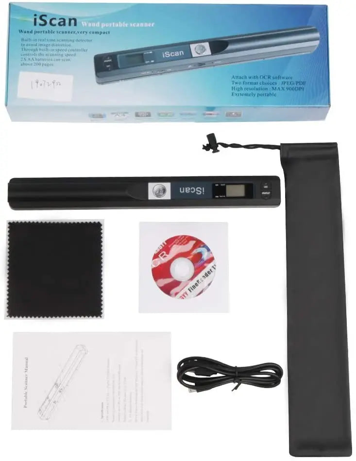 iScan Portable Handheld Scanner A4 Document Wireless Scanner for Home Business Photo Picture Receipts Scan Support JPG/PDF Keep