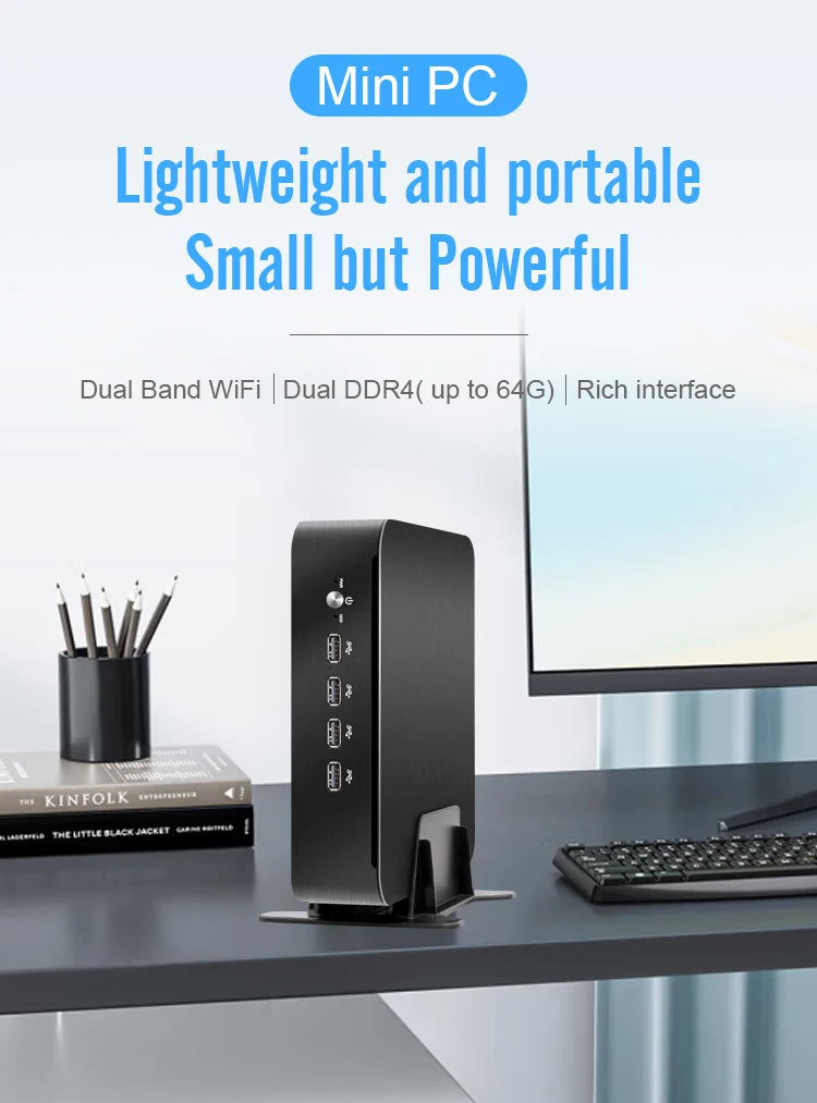 12th Gen Mini PC Gamer Intel I7 1265u I5 1235U 10 Core 12 Threads 2*DDR4 M.2 NVME SSD HD Win11 Office Mini Computer WiFi6