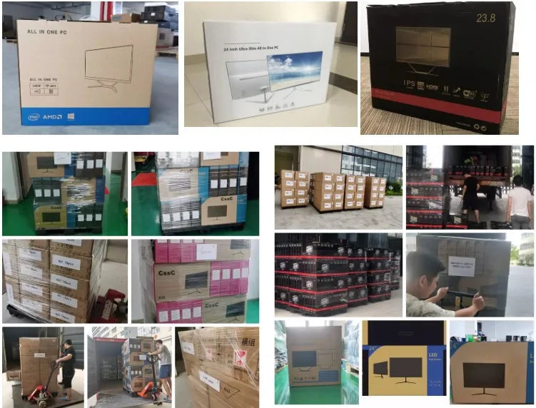 factory 24 inch i3/i5/i7/i9 LED Desktop All in One Computer Monoblock with Battery UPS OEM Business Gaming Barebone AIO PC gamer