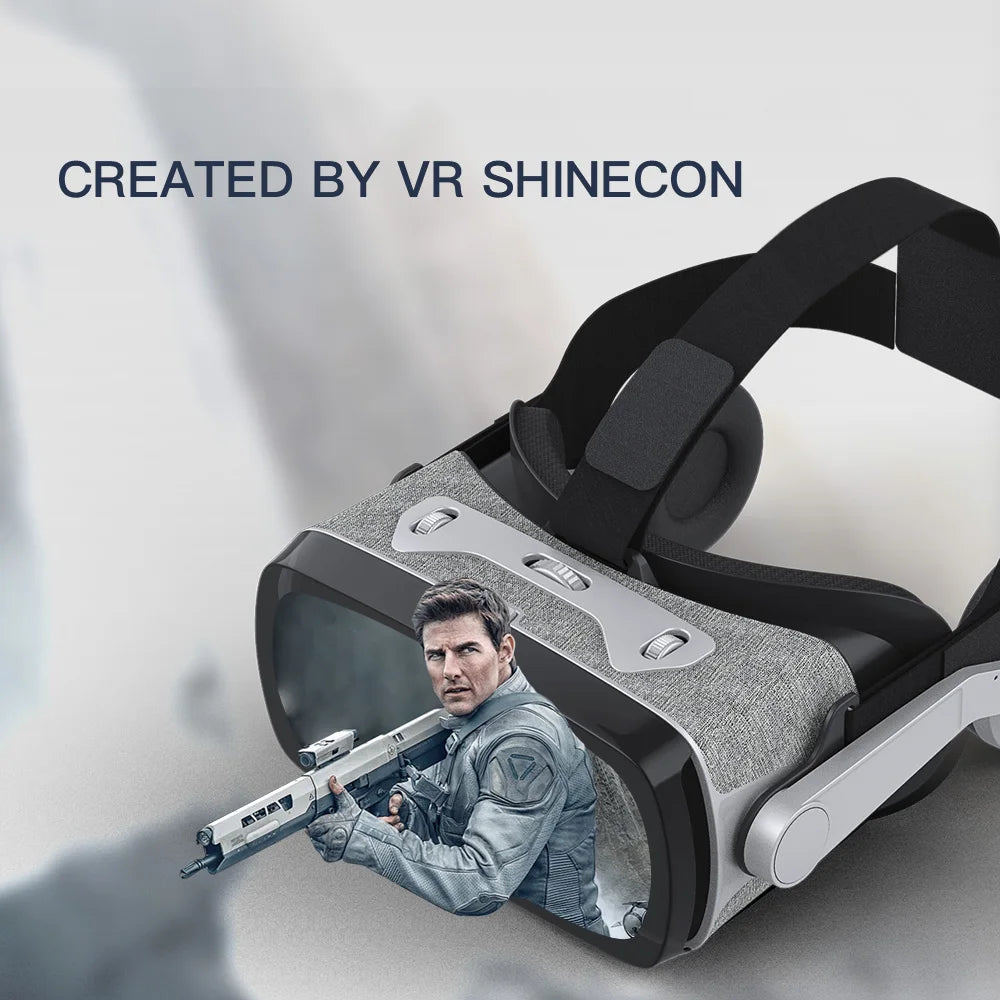 Gafas  3D vitualles, Shinecon Casque Viar 3D, auriculares de realidad virtual, lentes para teléfono inteligente, binoculares para videojuegos