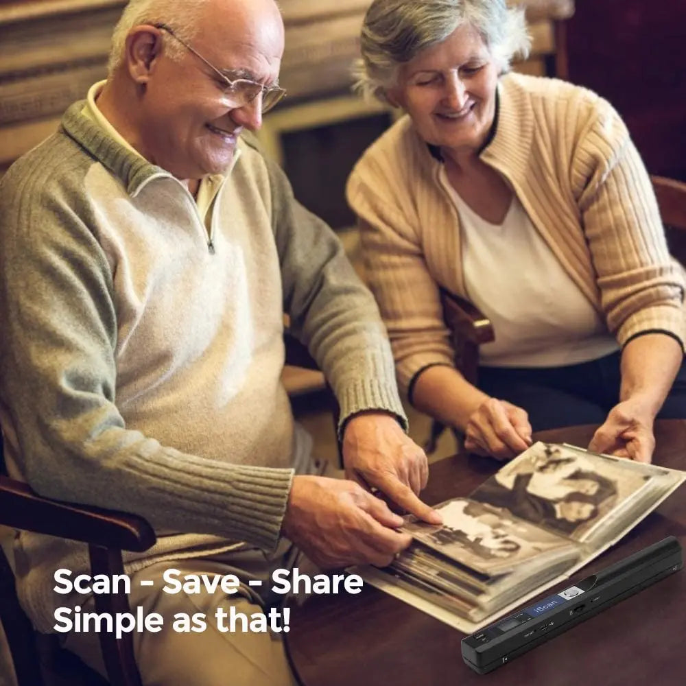 iScan Portable Handheld Scanner A4 Document Wireless Scanner for Home Business Photo Picture Receipts Scan Support JPG/PDF Keep