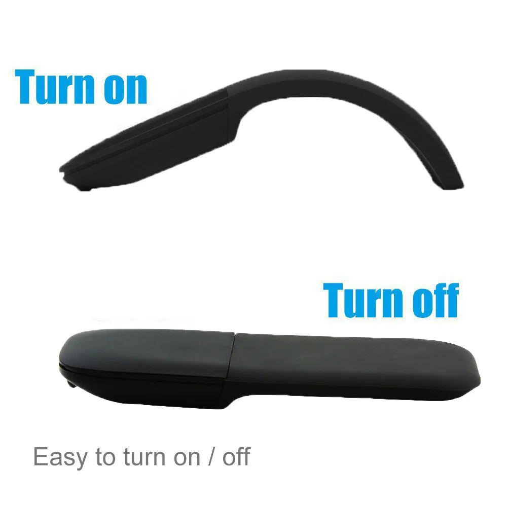 Bluetooth 4.0 Wireless Silent Arc Touch Mouse With Bag Foldable Ultra Thin Gaming Mouse For Microsoft Laptop