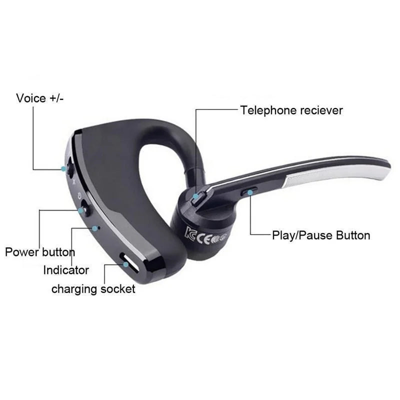 Single digital display wireless bluetooth headset general business noise reduction 5.0 bluetooth headset with microphone headset
