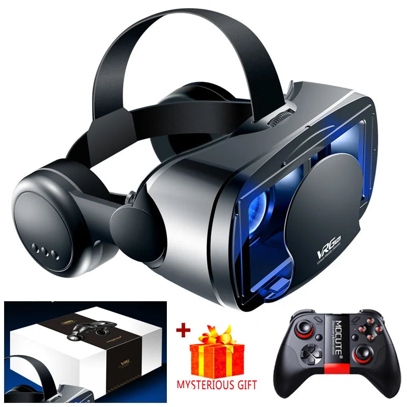 3D VR Headset Smart Virtual Reality Glasses Helmet for Smartphones Phone Lenses Headphones 7 Inches Binoculars Goggles Devices