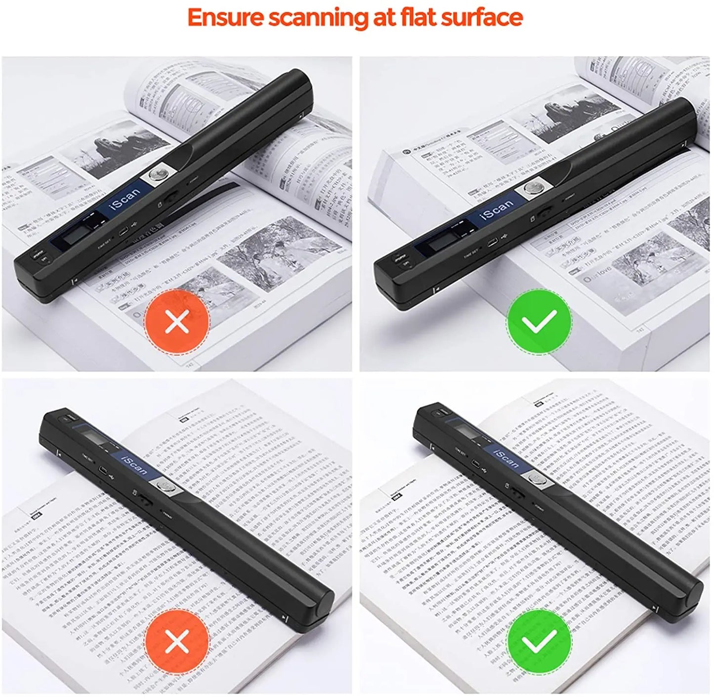 iScan Portable Handheld Scanner A4 Document Wireless Scanner for Home Business Photo Picture Receipts Scan Support JPG/PDF Keep
