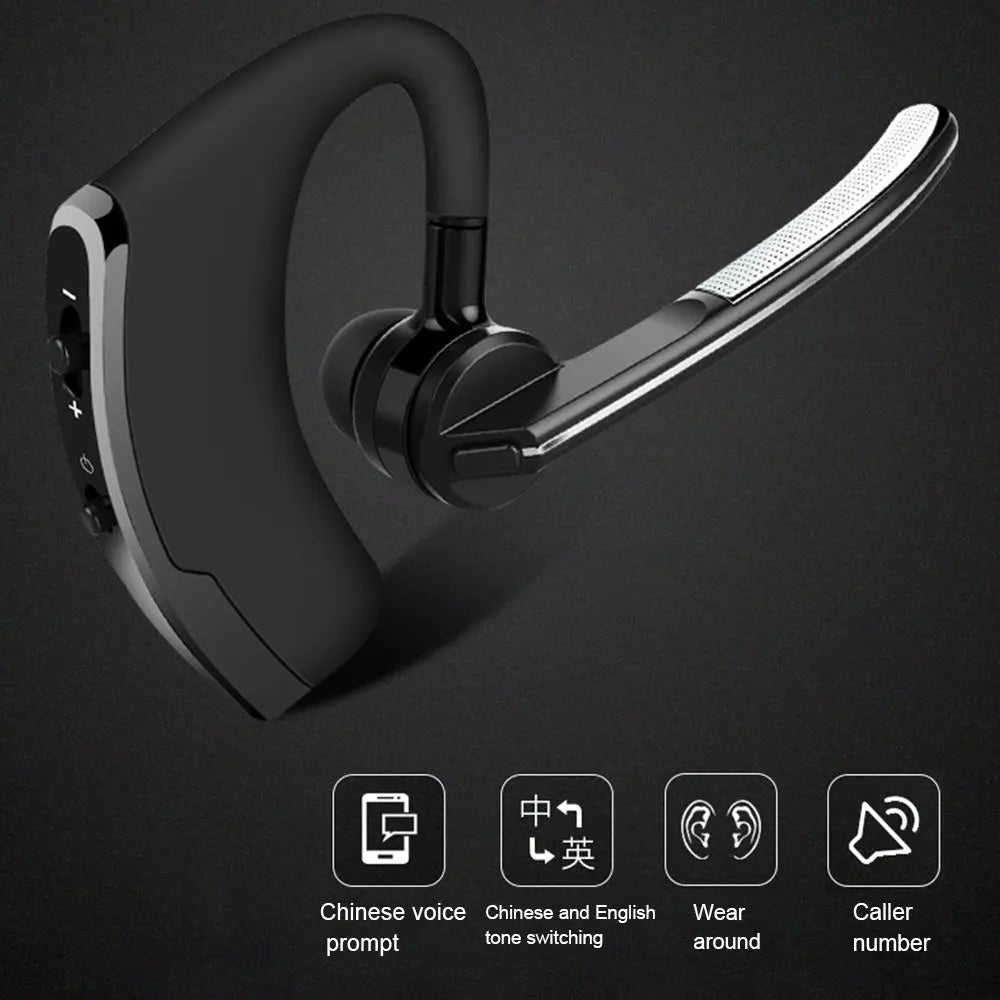 Single digital display wireless bluetooth headset general business noise reduction 5.0 bluetooth headset with microphone headset