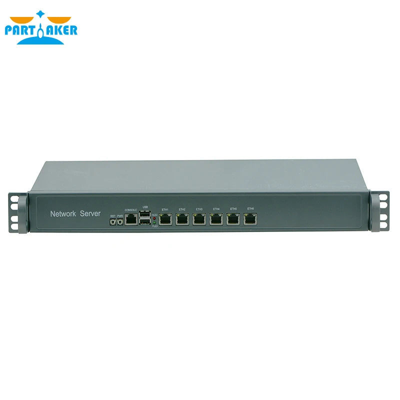 Partaker F4 Intel Celeron 3855U pfsense firewall cheap mini server computer with 6 intel 1000M LAN Port