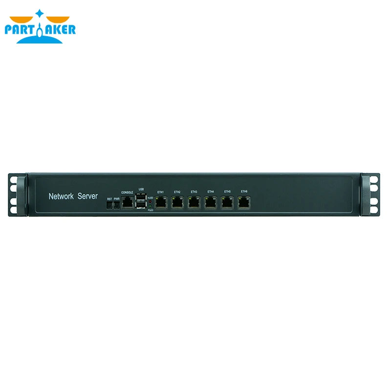Partaker F4 Intel Celeron 3855U pfsense firewall cheap mini server computer with 6 intel 1000M LAN Port