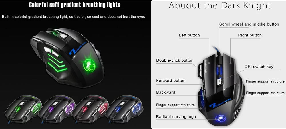 Combination G2000 Gaming Headphones with Microphone Stereo Led Headset + Gaming Mouse for PC Gamer PS4 Notebook Laptop Xbox One