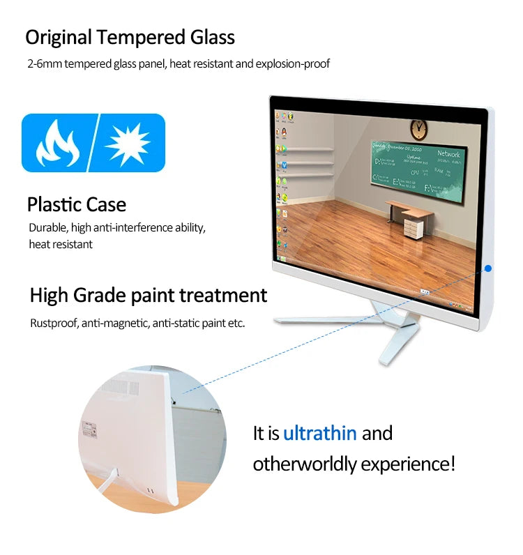 factory 24 inch i3/i5/i7/i9 LED Desktop All in One Computer Monoblock with Battery UPS OEM Business Gaming Barebone AIO PC gamer