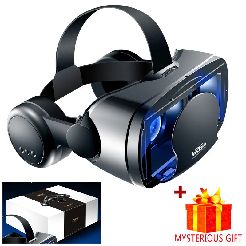 3D VR Headset Smart Virtual Reality Glasses Helmet for Smartphones Phone Lenses Headphones 7 Inches Binoculars Goggles Devices
