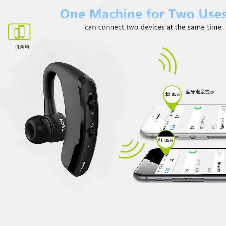 Single digital display wireless bluetooth headset general business noise reduction 5.0 bluetooth headset with microphone headset