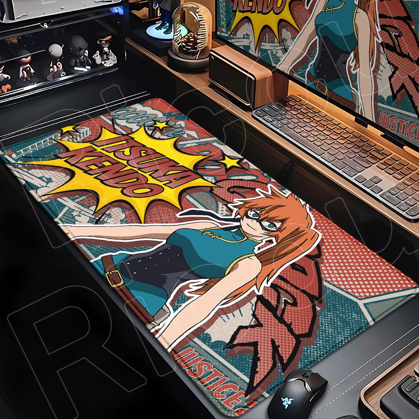 Japan Anime My Hero Academia Mousepad Bakugou Katsuki Large Lock Edge Keyboard Pad For Gamer Computer Desk Mats Anti-slip Rubber