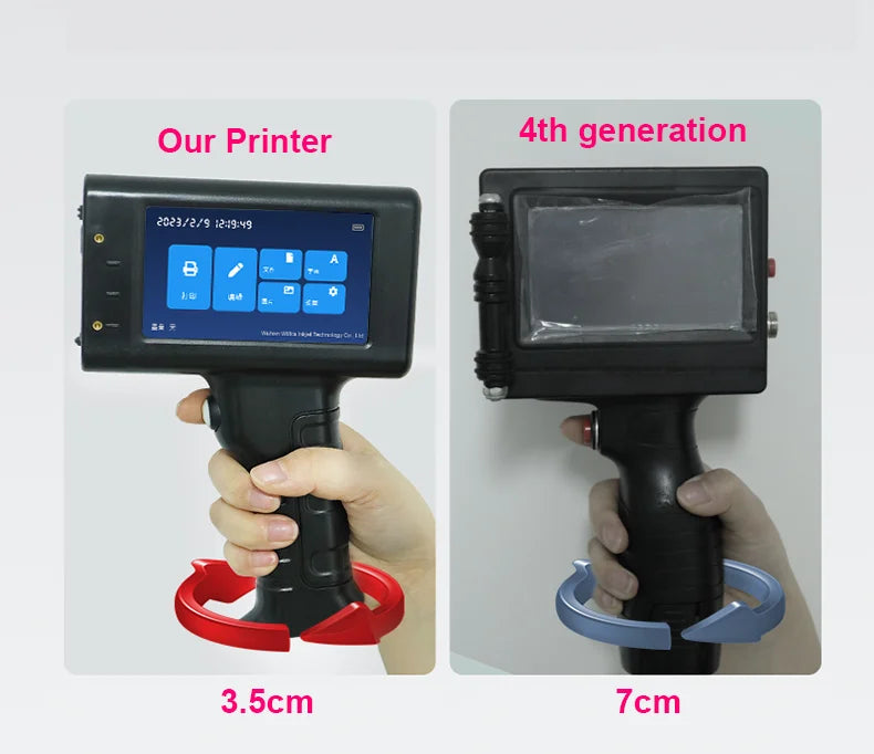 Willita 12.7mm Label Printer Handheld Inkjet Printer QR Bar Batch Code Date Number Logo Expiry Date Coding Machine For Glass