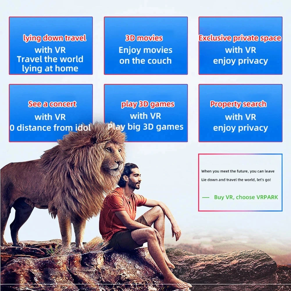 Smart Phone VR Glasses Virtual Reality Headset Bluetooth 3D Devices Headphones Helmet Goggles Lenses Smartphone Mobile Cell Viar