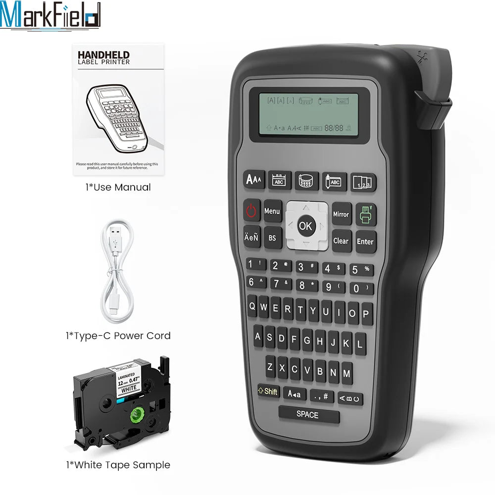 E1000 PRO Portable Label Printer 203dpi Compatible for Brother TZe231 HSE231 FX231 6-12mm Label Maker Machine Industrial Labeler