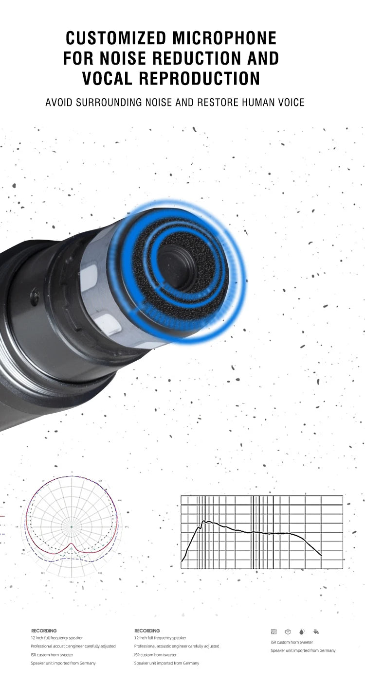 UHF Professional Wireless Microphone 2-channel Metal Handheld  Karaoke Singing Stage Wedding Performance Conference Microphone