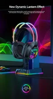 ONIKUMA X22 Gaming Headset RGB Dynamic Lighting Wired Over-Ear Adjustable Headphones With Mic 50MM For PC PS4 Xbox PS5 Gift